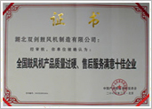 全国鼓风机十佳企业